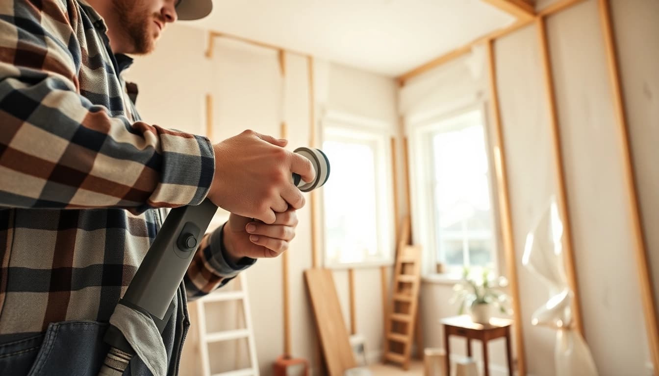 Applying spray foam insulation advice in a home showcases energy efficiency and quality installation.