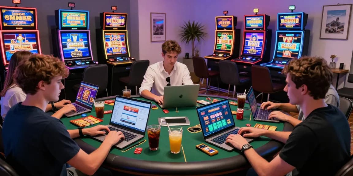 Engaged players exploring the best non UK casinos in an immersive online gaming environment.