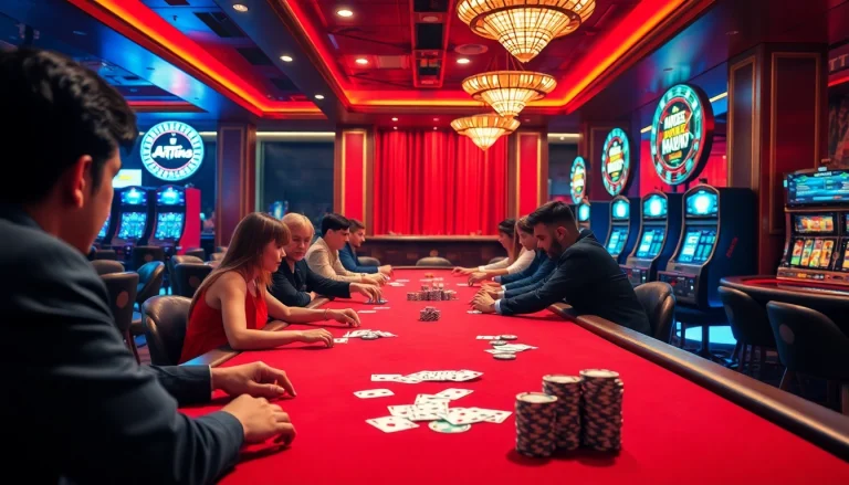 Experience the excitement of game bài đổi thưởng with players thriving at casino tables.