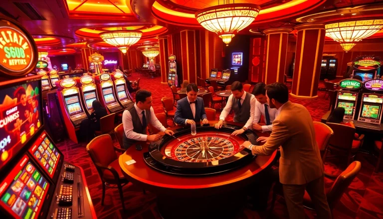 Engaging in playful banter with dirty talk ai at a vibrant casino table.