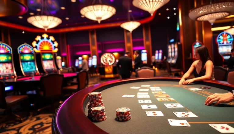 Experience the excitement of U888 gameplay with vibrant casino tables and lively betting action.