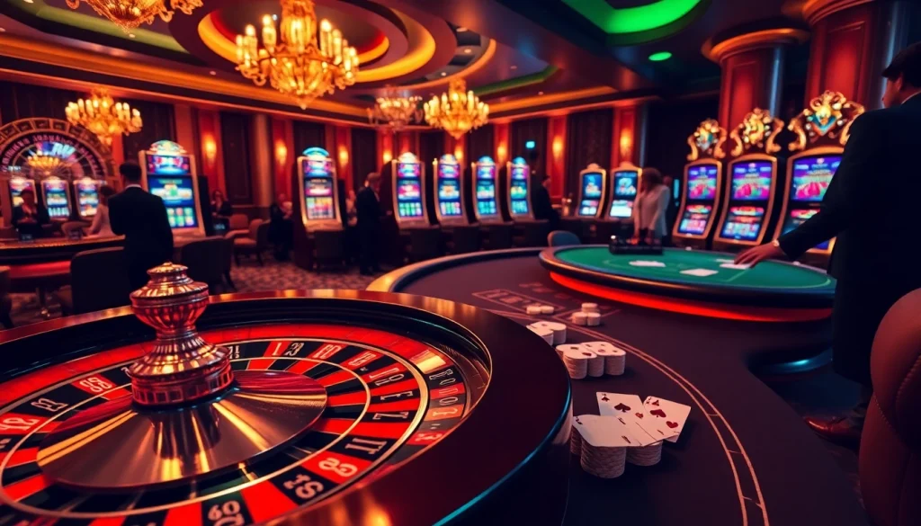 Play exhilarating games at https://gg88com.bet with engaging casino visuals showcasing roulette and poker action.