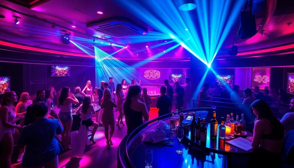 Experience the energy of Club sxm's vibrant nightlife with stunning performances and luxurious VIP seating.