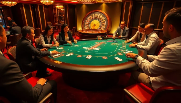 Experience SV88 top gaming excitement at a luxurious Baccarat table with vibrant chips and cards.