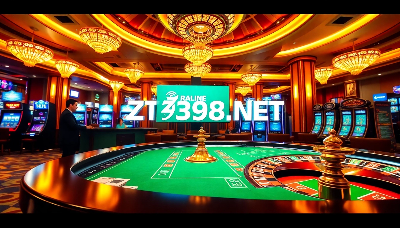 Experience the thrill of ZT9398.NET with vibrant gaming tables and excited players.