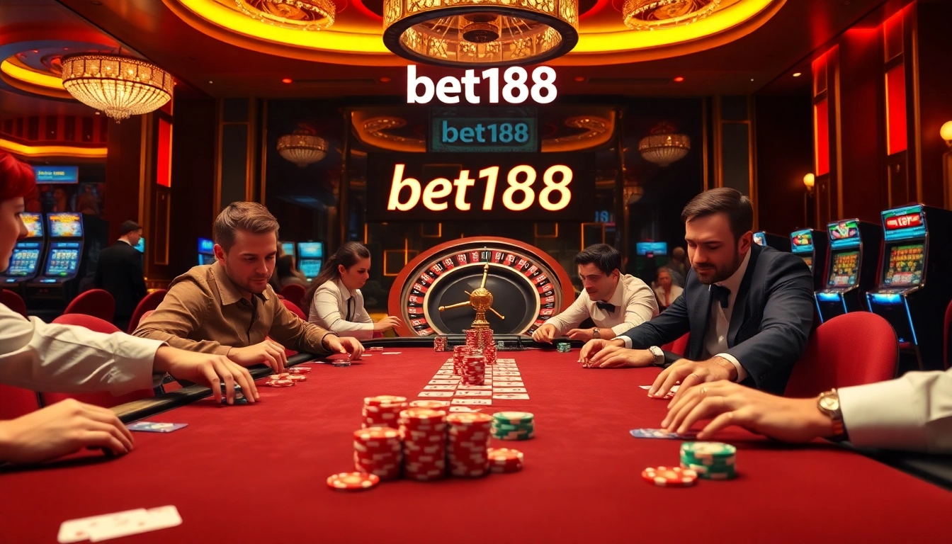 Casual players engaging in high-stakes poker at a luxurious bet168 casino table.
