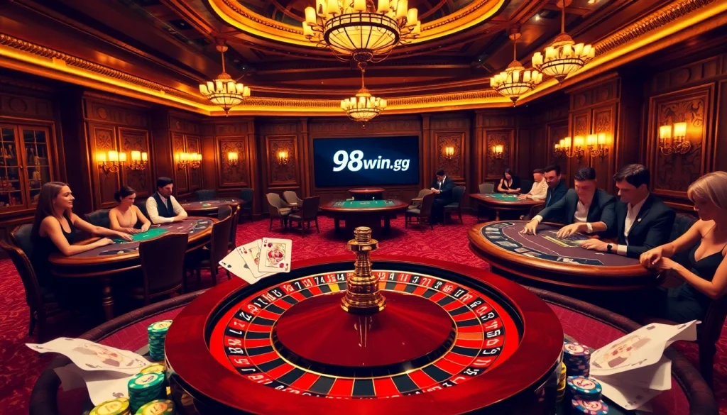 Experience thrilling casino games at 98win.gg with exciting roulette and poker action.
