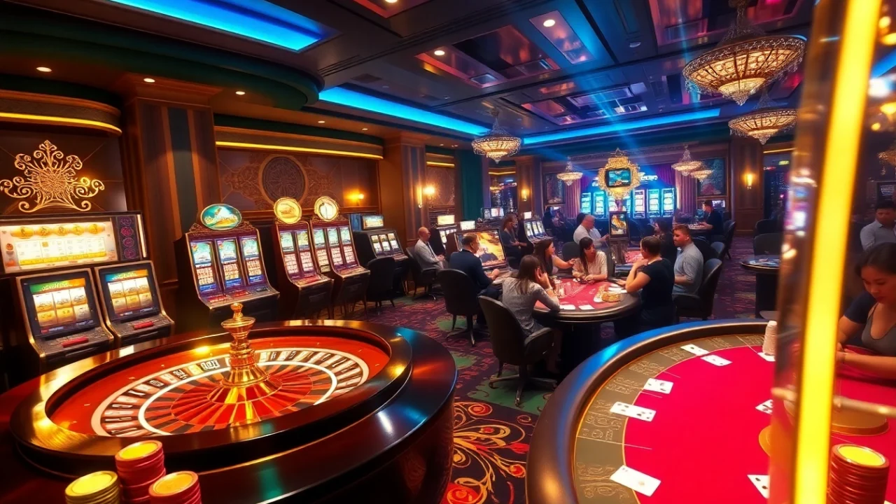 Experience the excitement of 789P casino gaming with vibrant tables and engaged players.