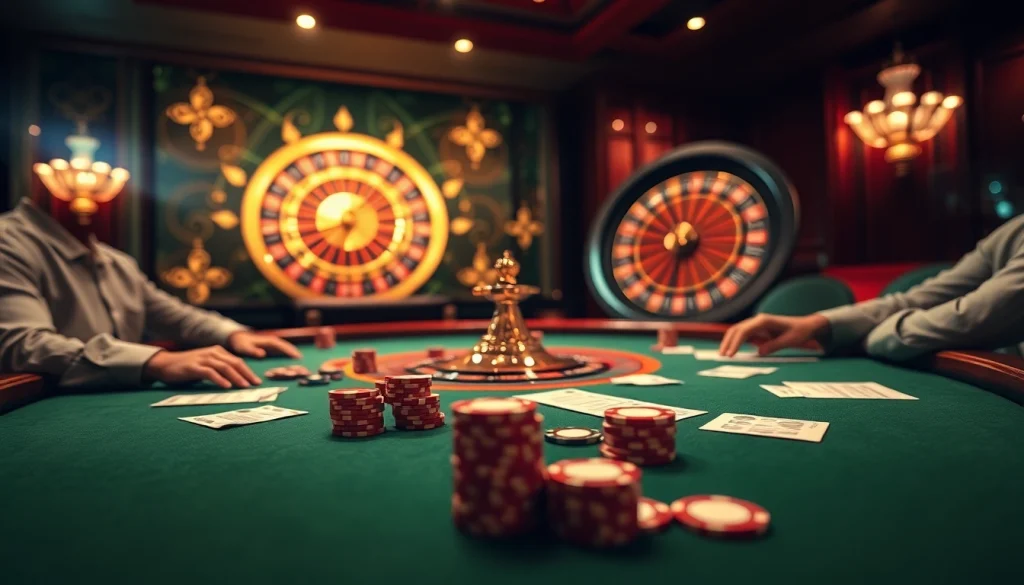 Experience thrilling gameplay at https://gg88.biz/ with vibrant casino tables and professional players.