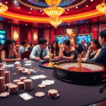 Experience high-stakes play at 1haywin.us.com with a vibrant casino scene showcasing poker and roulette.