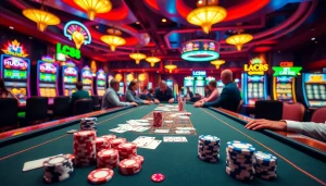 Experience thrilling gameplay at LC88 with vibrant casino tables and exciting slot machines.