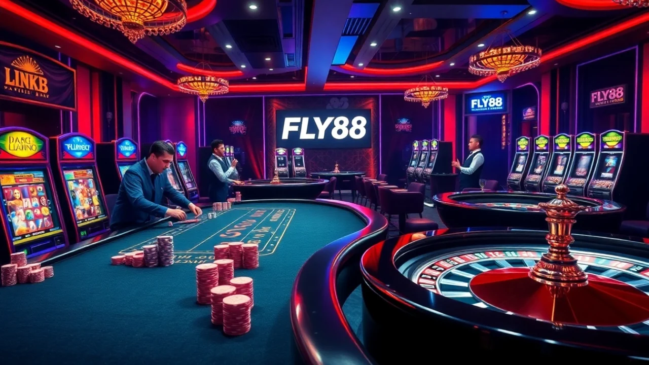 Experience the thrill of winning at the FLY88 Link casino, featuring vibrant tables, exciting gameplay, and professional croupiers.