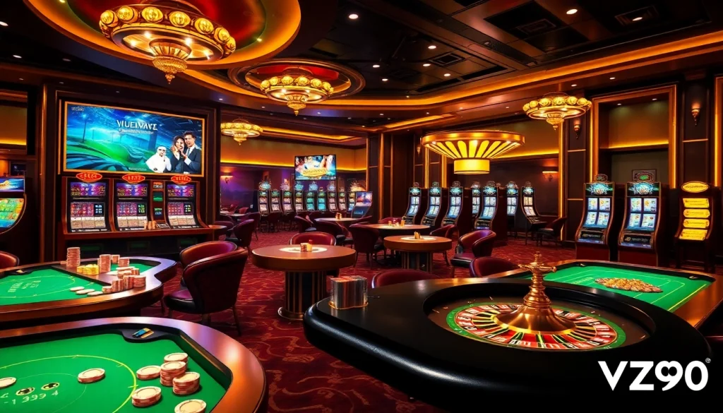 Engage in thrilling online games with Vz99, featuring vibrant casino visuals and elegant interfaces.