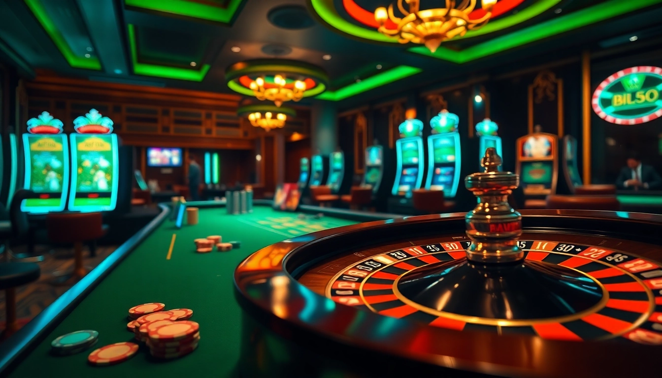 Engaging players betting at the bl555.locker online casino with vibrant tables and high stakes gameplay.