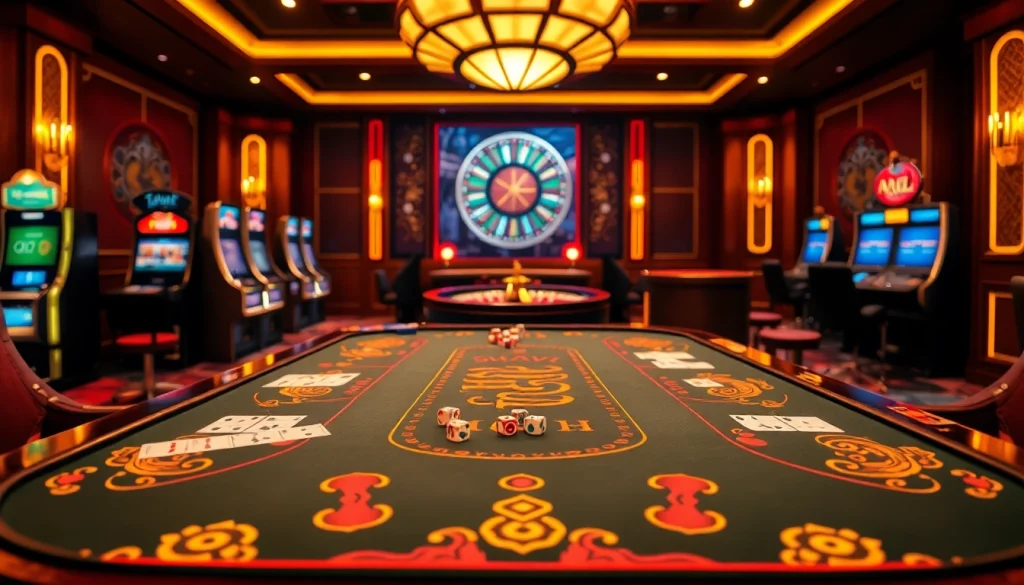 Experience the thrill of winning at Tài Xỉu MD5 with vibrant casino elements.