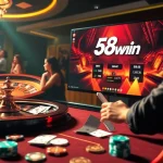 Players enjoying thrilling online gambling experiences at 58win's luxurious virtual casino.