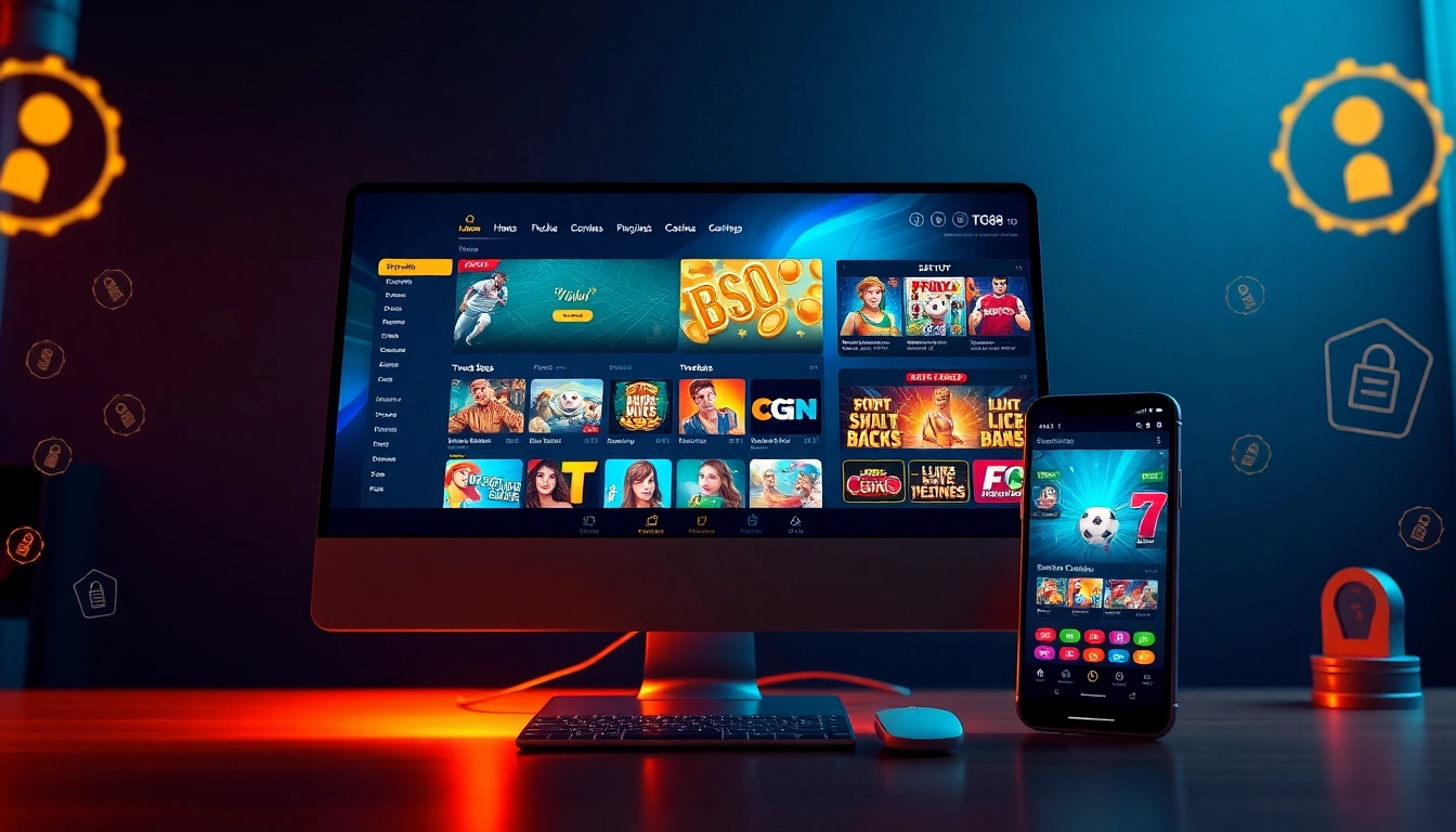 Experience the vibrant gaming interface at https://tg88.to/, showcasing a user-friendly design for online gambling.