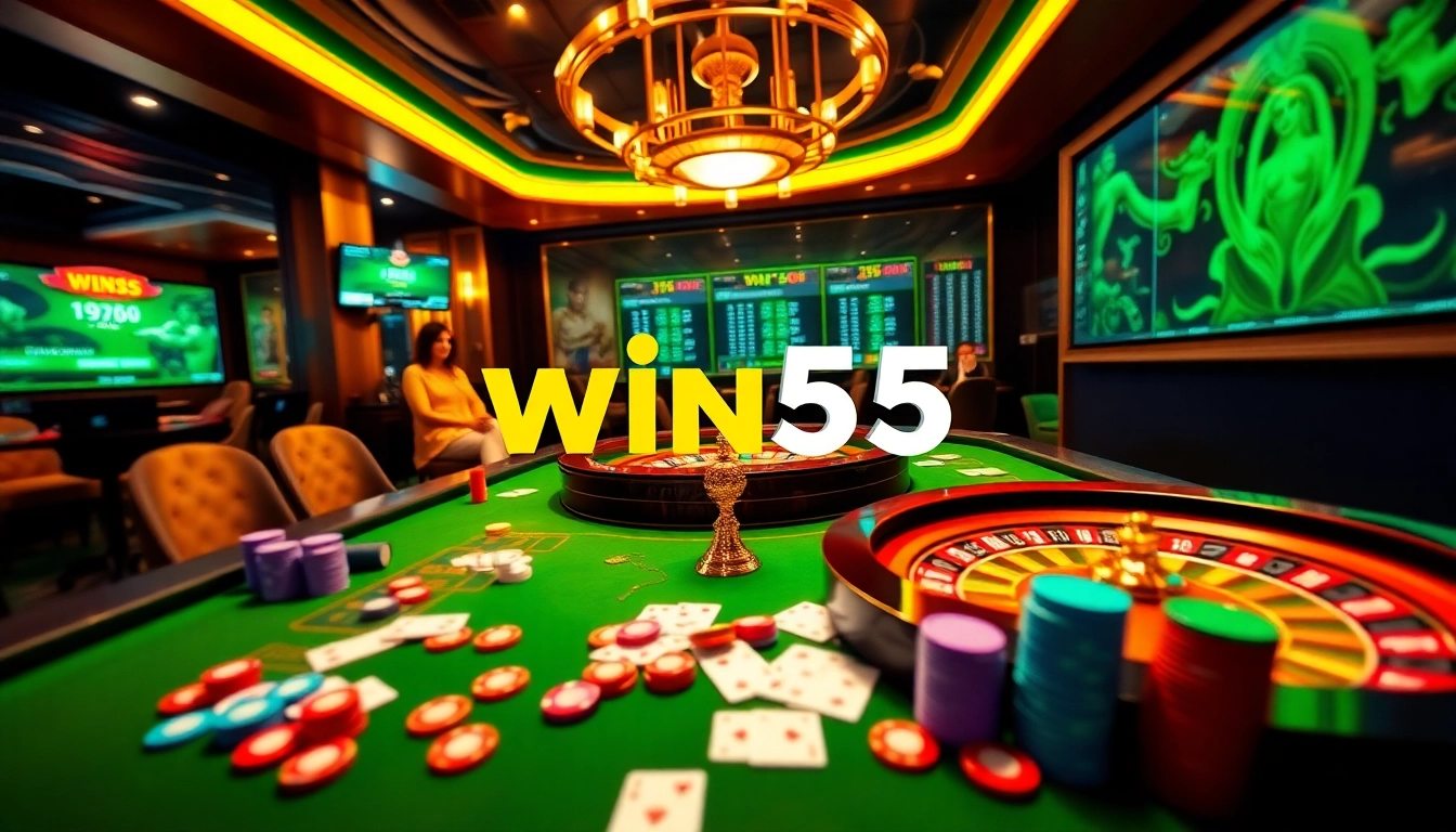 Exciting gameplay at the win55 club showcasing vibrant casino elements.
