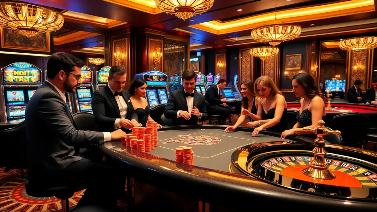 Experience luxury gaming at go8.com with high-stakes poker and vibrant slot machines.