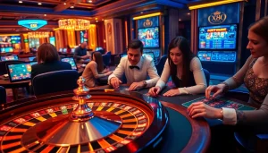 Engaged gamblers enjoying the excitement of games at XX88 online casino.