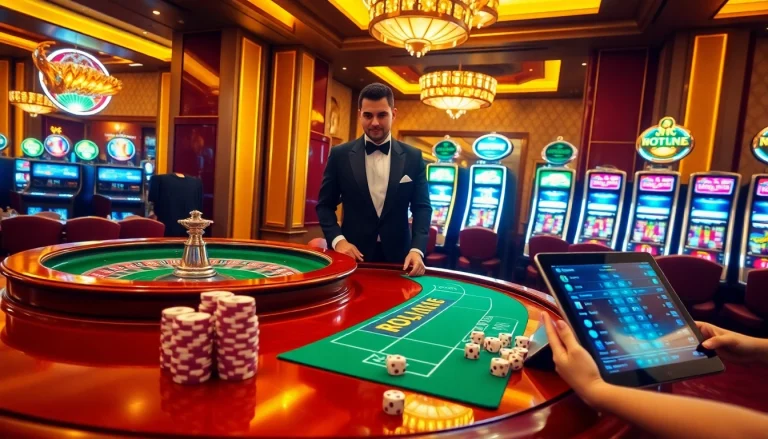 Engage in thrilling online gaming at https://nk88.us.com/ with poker chips, roulette wheels, and exciting visuals.