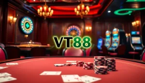 Join the excitement at Vt88 nhà cái with vibrant casino tables and professional gaming atmosphere.
