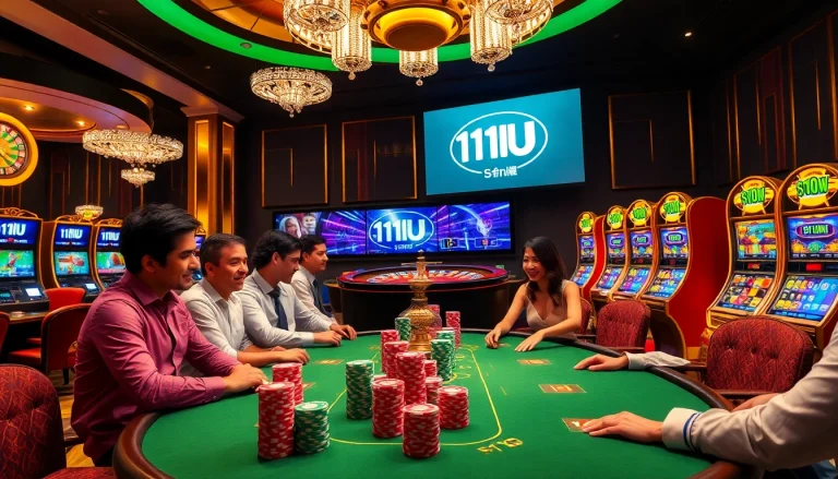 Experience the thrilling ambiance of gambling with 11UU at a vibrant casino table.