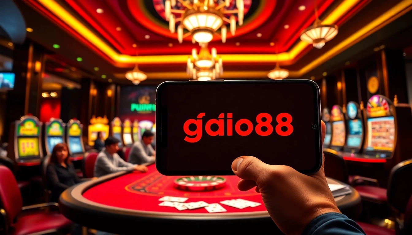 Engage with the excitement of tải go88 while playing at a luxurious casino table with vibrant poker chips.