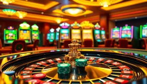 Players enjoying games at luck8 com đăng nhập with luxurious casino elements and excitement.