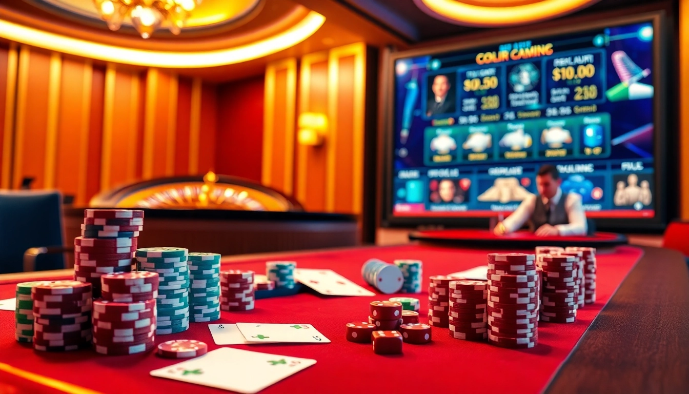 Experience the thrill of online gambling with c54.gb.net's enticing casino table and vibrant gaming elements.