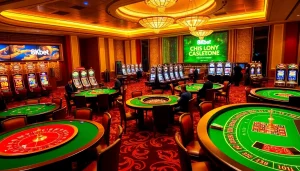 8kbet players strategizing bets at a luxurious casino table with vibrant lighting.