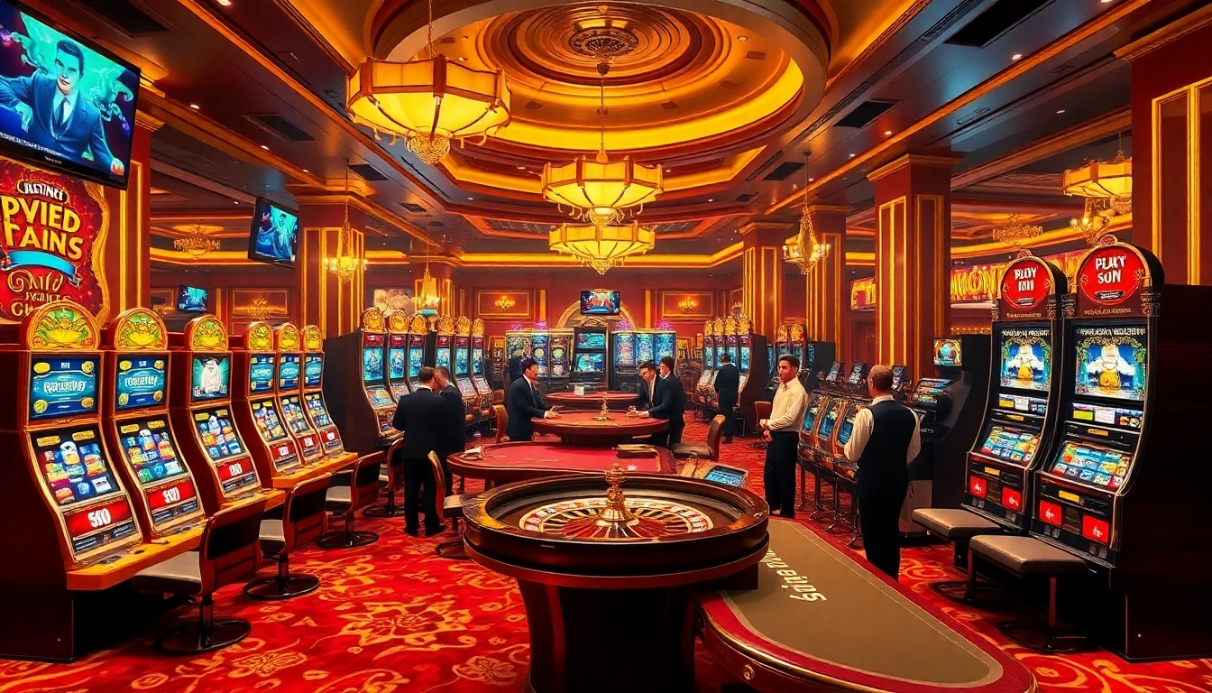 The vibrant casino scene with betting action and online gaming references from http://ww88tg.com/ attracting excited players.